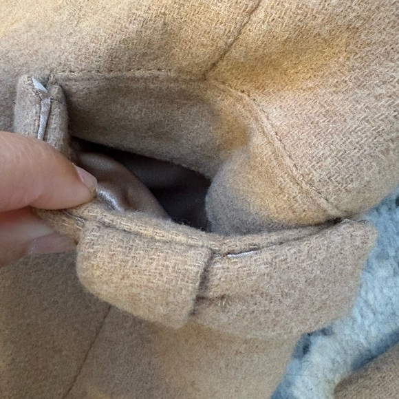 Crewcuts J.Crew Girls' wool-blend bow-pocket coat, kids 6-7, Heathered Acorn - Picture 7 of 11